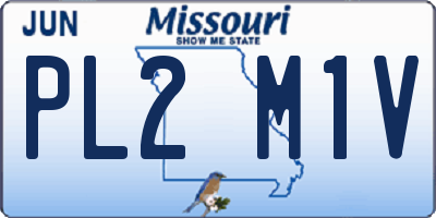 MO license plate PL2M1V