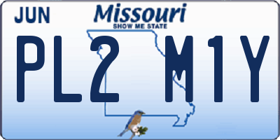 MO license plate PL2M1Y