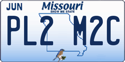 MO license plate PL2M2C