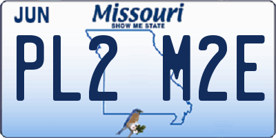 MO license plate PL2M2E