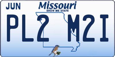 MO license plate PL2M2I