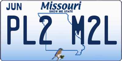 MO license plate PL2M2L