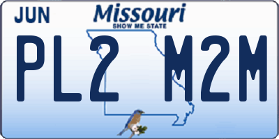 MO license plate PL2M2M