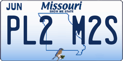MO license plate PL2M2S