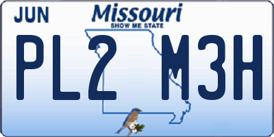 MO license plate PL2M3H