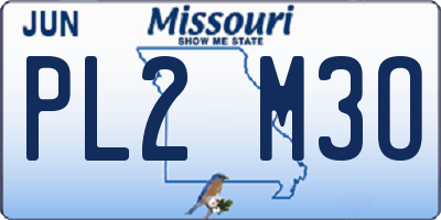 MO license plate PL2M3O