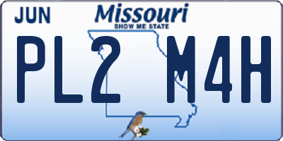 MO license plate PL2M4H