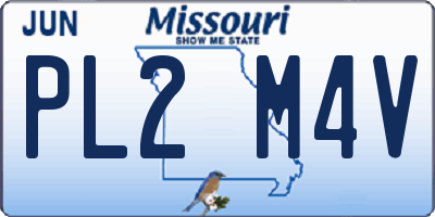 MO license plate PL2M4V
