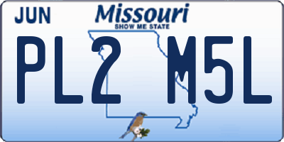 MO license plate PL2M5L