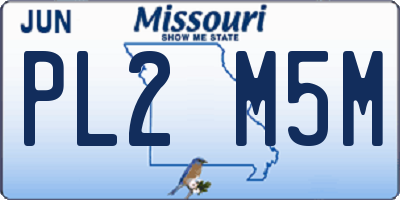 MO license plate PL2M5M