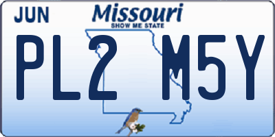 MO license plate PL2M5Y