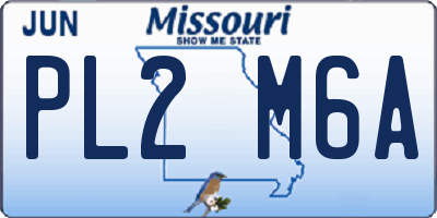 MO license plate PL2M6A