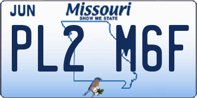 MO license plate PL2M6F