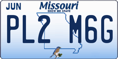 MO license plate PL2M6G