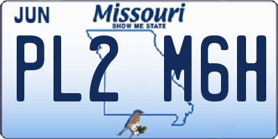 MO license plate PL2M6H