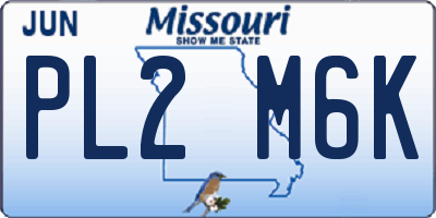 MO license plate PL2M6K