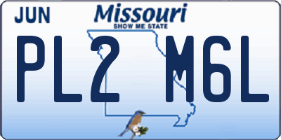 MO license plate PL2M6L