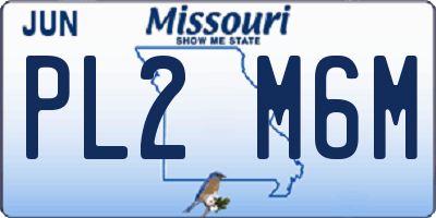 MO license plate PL2M6M