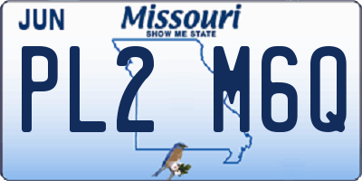 MO license plate PL2M6Q