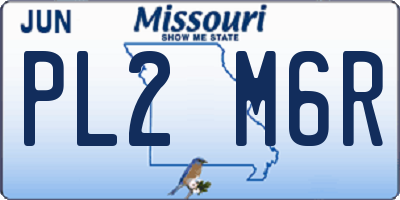 MO license plate PL2M6R