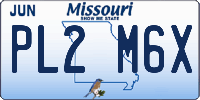 MO license plate PL2M6X