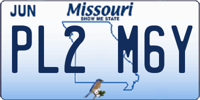 MO license plate PL2M6Y