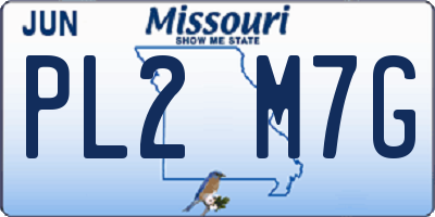 MO license plate PL2M7G