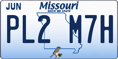MO license plate PL2M7H