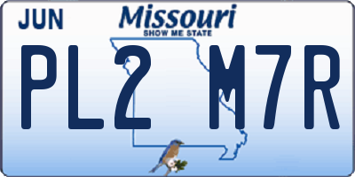 MO license plate PL2M7R