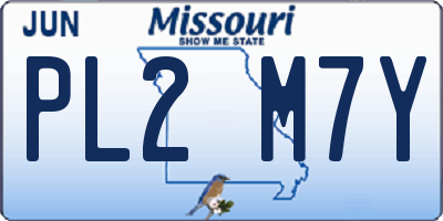 MO license plate PL2M7Y