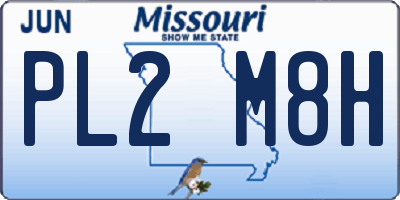 MO license plate PL2M8H