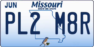 MO license plate PL2M8R