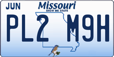 MO license plate PL2M9H