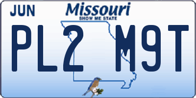 MO license plate PL2M9T