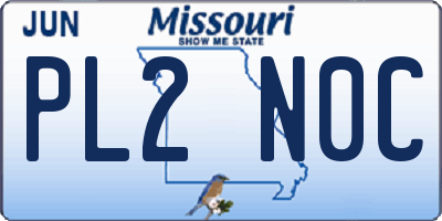MO license plate PL2N0C