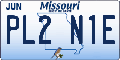 MO license plate PL2N1E