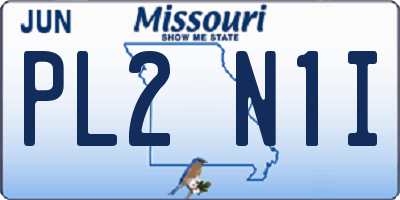 MO license plate PL2N1I