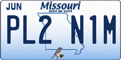MO license plate PL2N1M