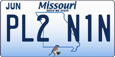 MO license plate PL2N1N