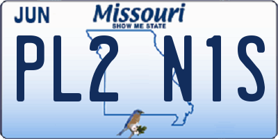 MO license plate PL2N1S