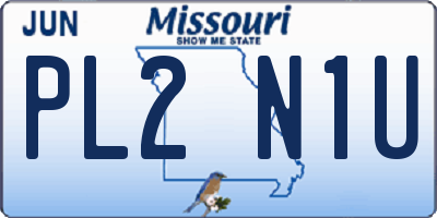 MO license plate PL2N1U