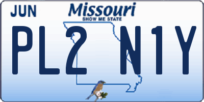 MO license plate PL2N1Y
