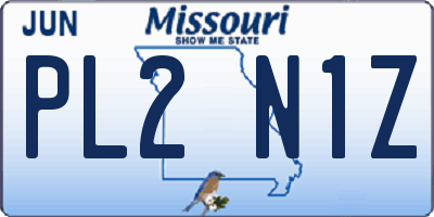 MO license plate PL2N1Z
