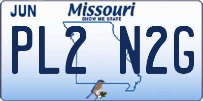 MO license plate PL2N2G