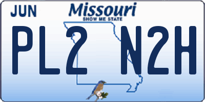 MO license plate PL2N2H