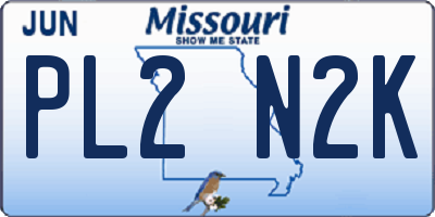 MO license plate PL2N2K