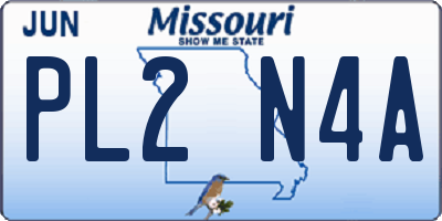 MO license plate PL2N4A