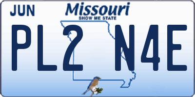 MO license plate PL2N4E