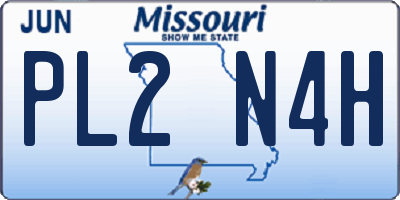MO license plate PL2N4H