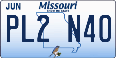 MO license plate PL2N4O